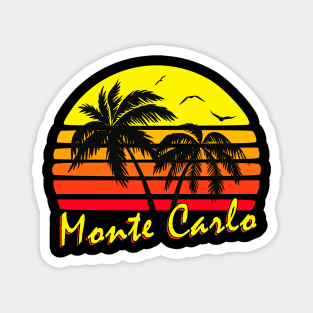 Monte Carlo Retro Sunset Magnet