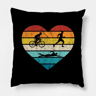 I Love Triathlon Pillow