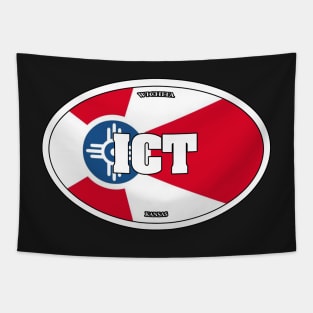 Wichita Flag Travel Sticker Tapestry