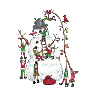 Snowman and the Elves T-Shirt