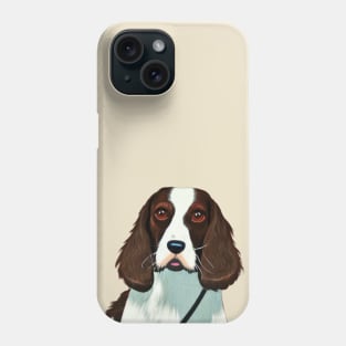 Classic Welsh Springer Spaniel Dog Sitting Watching You Phone Case