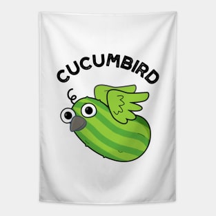 Cucumbird Funny Veggie Cucumber Pun Tapestry