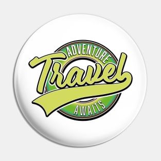 travel adventure awaits vintage logo Pin