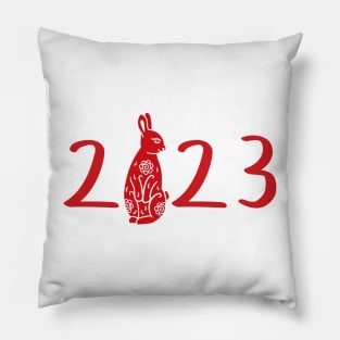 Chinese Year of the Rabbit New Year 2023 Zodiac Pillow