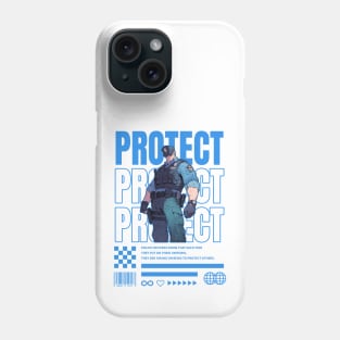 Muscular Policeman Illustration | PROTECT Phone Case