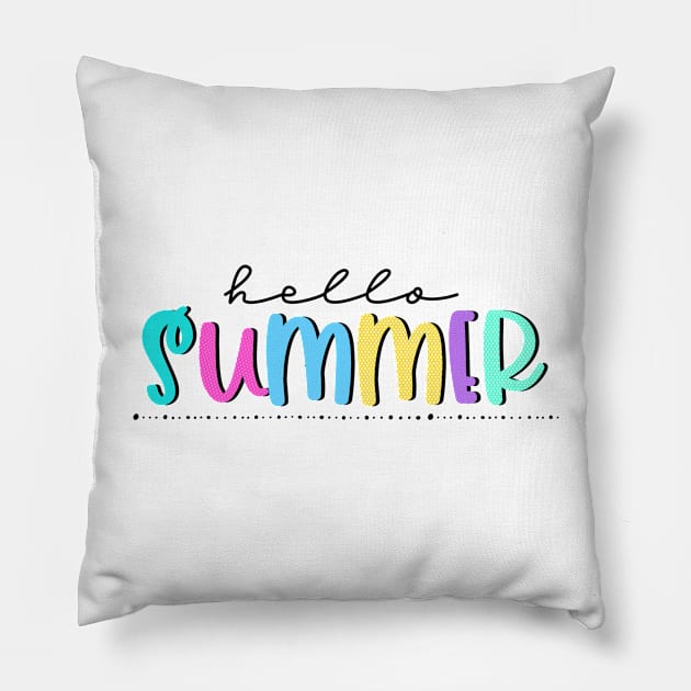 Hello Summer End of Year Gift Pillow by DANPUBLIC