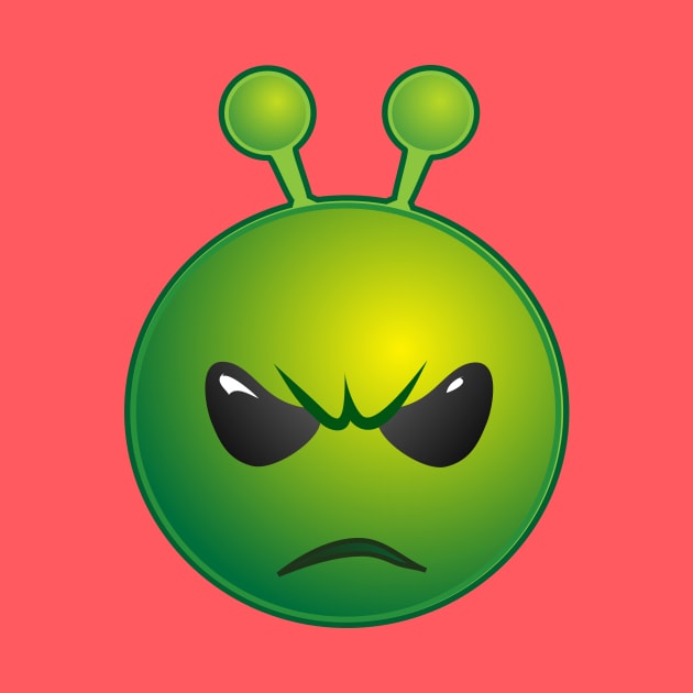 Funny Alien Monster ET Extraterrestrial Martian Green Man Emoji for Women, Men and Kids 17 by PatrioTEEism