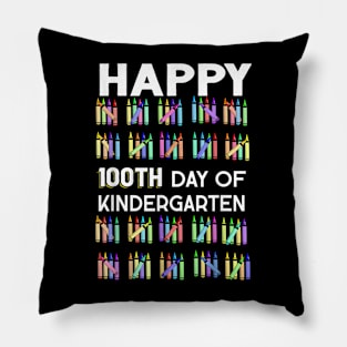 Crayons Happy 100 Days Of Kindergarten For Teacher Student Pillow