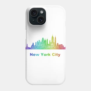 Rainbow New York City skyline Phone Case