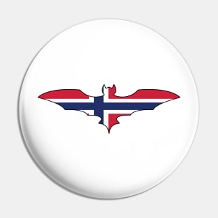 Norwegian Bat Flag. Pin