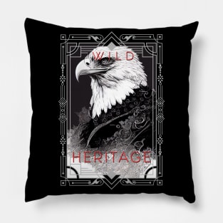 Eagle Bald Eagle Bird Wild Nature Illustration Line Epic Illustration Line Art Pillow