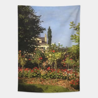 Flowering Garden by Claude Monet Tapestry