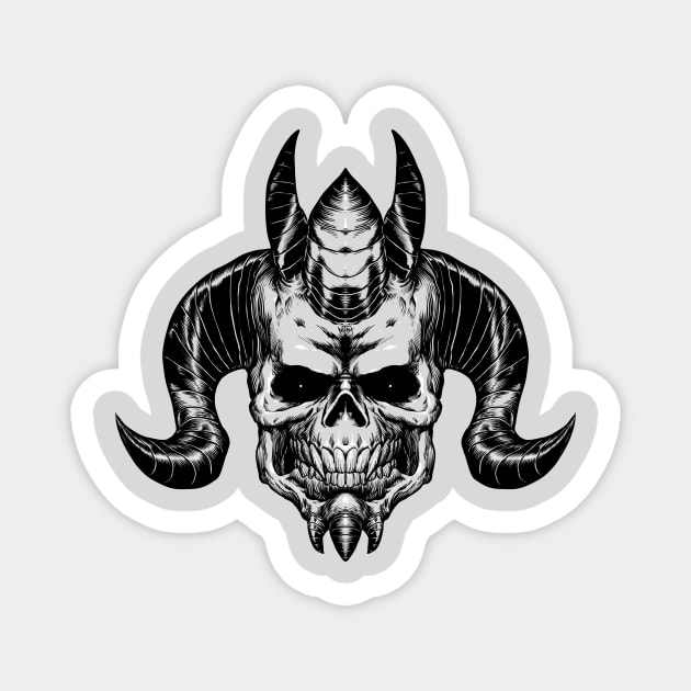 Demon Skull L Magnet by NitroxMarquez