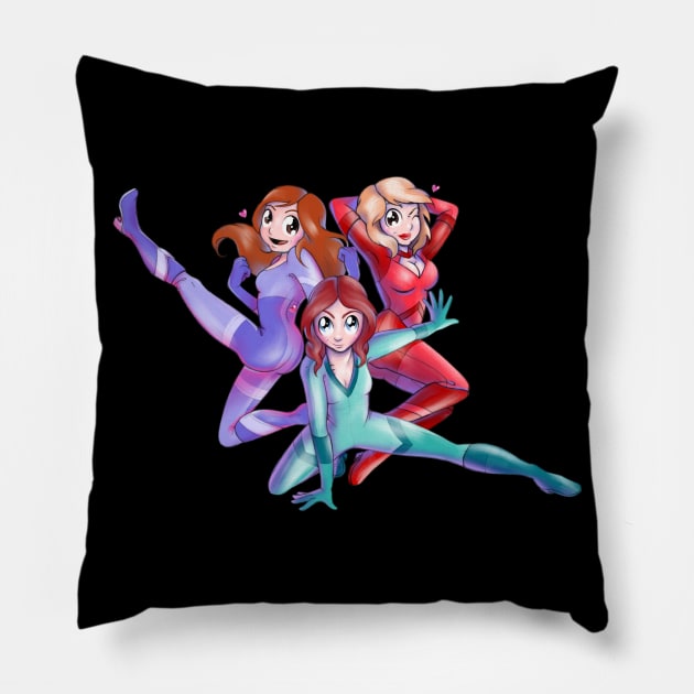 Damsel Superheroes Pillow by Damsels of Dorkington