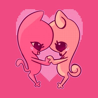 Kitty and puppy in love T-Shirt