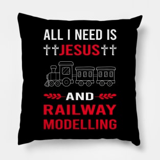 I Need Jesus And Railway Modelling Model Railroading Train Trains Pillow