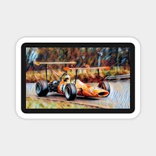 Classic High Wing Formula 1 Race Car Magnet