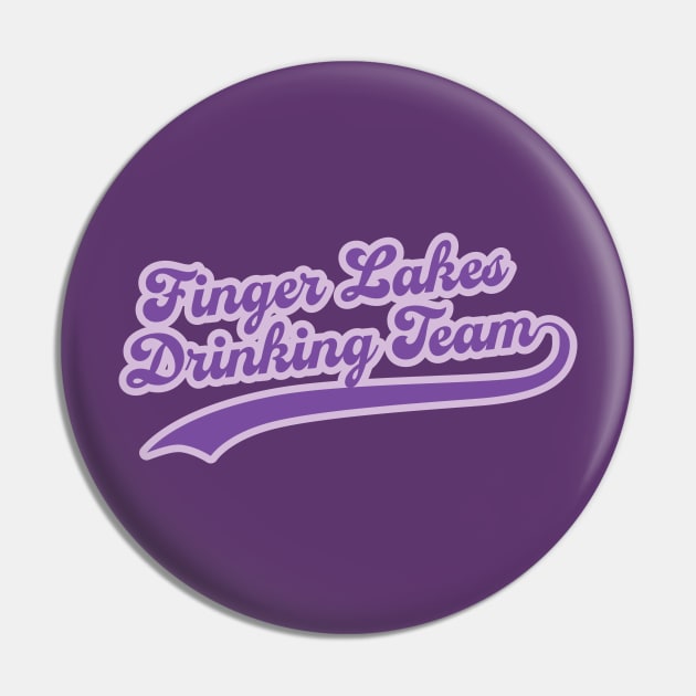 Finger Lakes Drinking Team Winery Wine Tasting Trip Pin by PodDesignShop