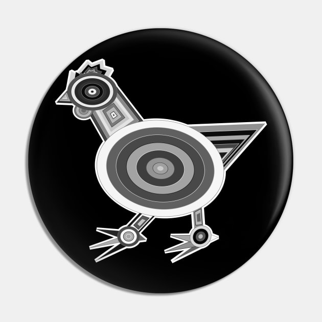 Grey Chicken Pin by Shrenk