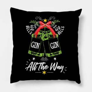 Gin-Gle Bells For Gin Lovers - Funny Christmas Jingle Bells Drink Pillow