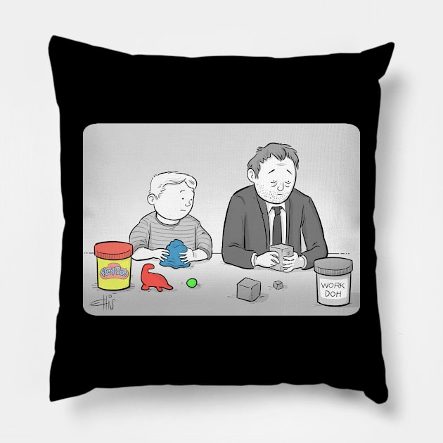 Work Doh Pillow by ellisjrosen