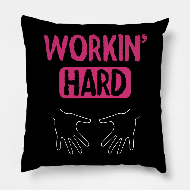 Pregnant Woman - Working Hard Pillow by jslbdesigns