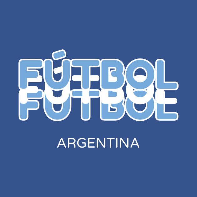 SCNT016 - Futbol Argentina Flag Colored Letters by Tee Vibes Co.