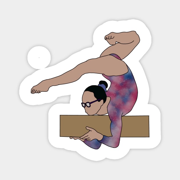 Morgan Hurd Gymnastics Drawing Magnet by GrellenDraws