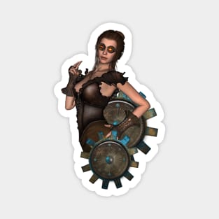 The lady of Steampunk Magnet