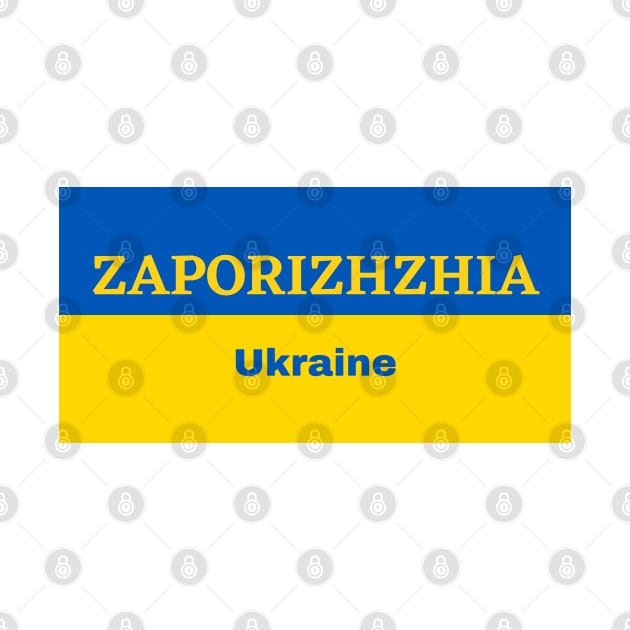 Zaporizhzhia City in Ukrainian Flag by aybe7elf