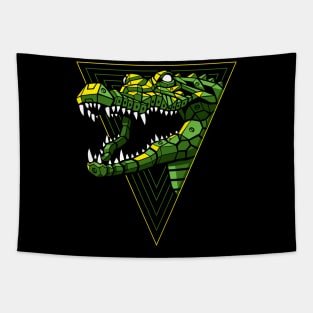 Cyber Crocodile Punk Tapestry