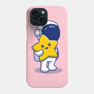 Astronaut Holding Cute Star Phone Case