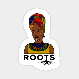 African Roots, Afro Woman, Black Pride Magnet