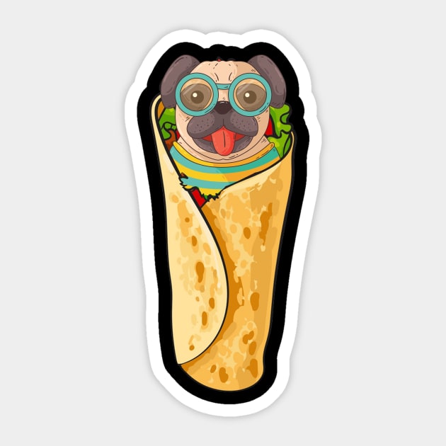 Pugrito T-Shirt - Funny Mexican Pug Dog Burrito Food Tee Pugrito T-Shirt - Funny Mexican Pug Dog Burrito Food Tee