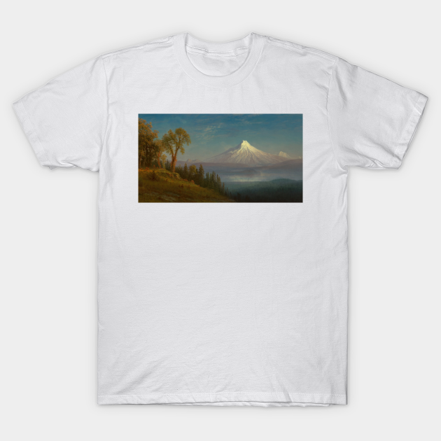 Discover Mount St. Helens, Columbia River, Oregon by Albert Bierstadt - Bierstadt - T-Shirt