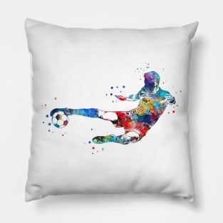 Male Soccer Player Pillow