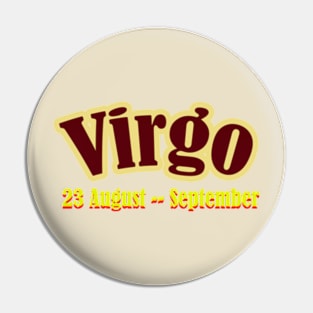 Virgo Zodiac T shirt Pin