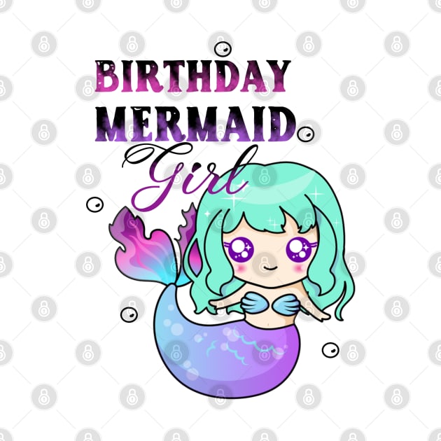 Birthday mermaid girl by YaiVargas