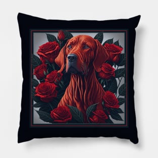 Vizsla red roses Pillow