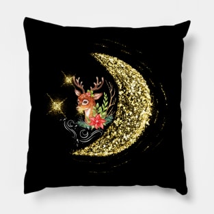Winter Solstice Stag &Fantasy Moon Women's Pillow