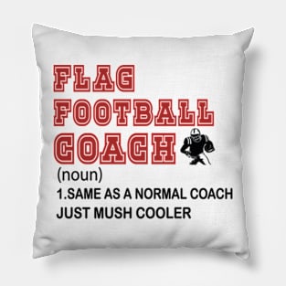 Funny Flag Football Coach Pillow