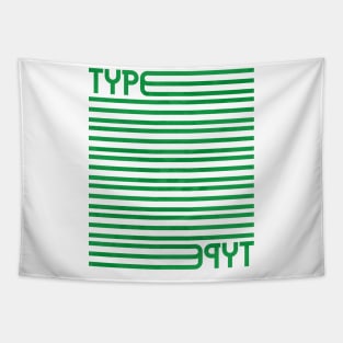 Type Stripes (Green) Tapestry