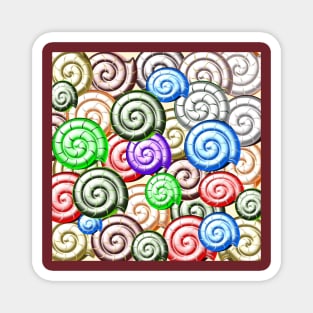 3D snail shells design Magnet