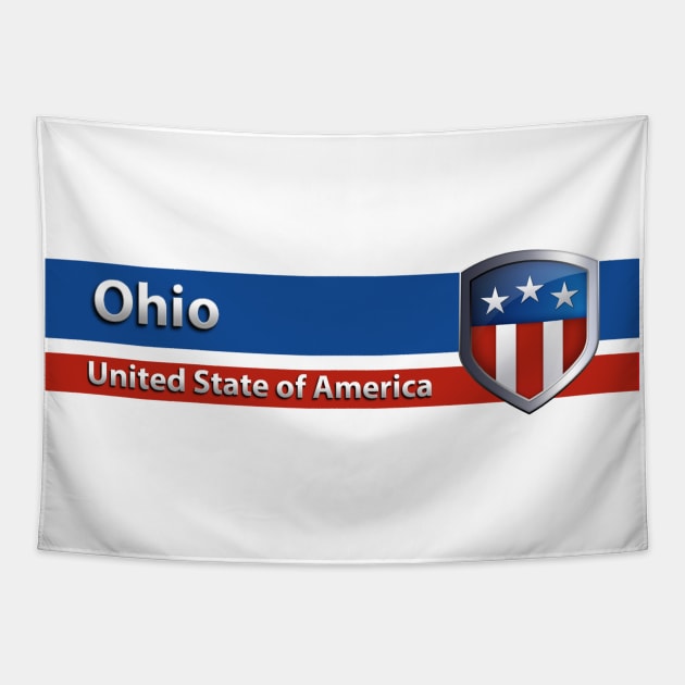 Ohio - United State of America Tapestry by Steady Eyes