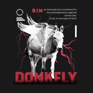 Fantasy donkey with angels wings sin definition street wear T-Shirt