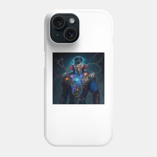 Cybernetic Cyborg Dr. Strange Inspired Phone Case by AICreateWorlds