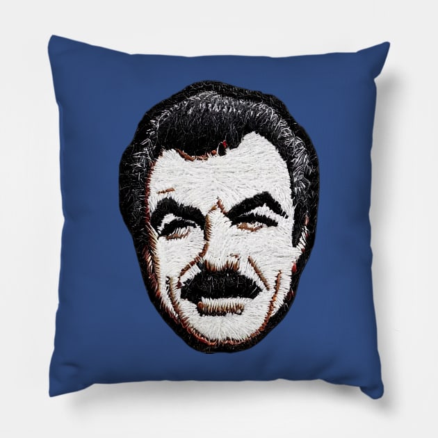 Tom Selleck Pillow by Sobalvarro