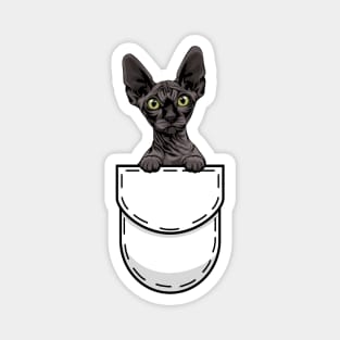 Funny Sphynx Pocket Cat Magnet