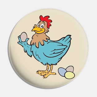 Easter Egger Chicken Pin