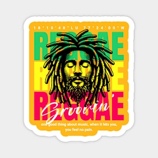 Reggae Rasta Man (colorful dreads, no worry) Magnet